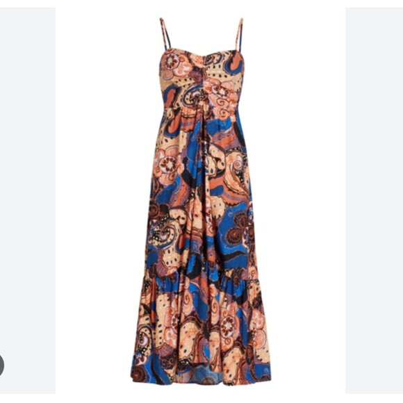 A.L.C. Lilah Floral Cotton Midi Dress, Size: 00 - Like New - Picture 1 of 7